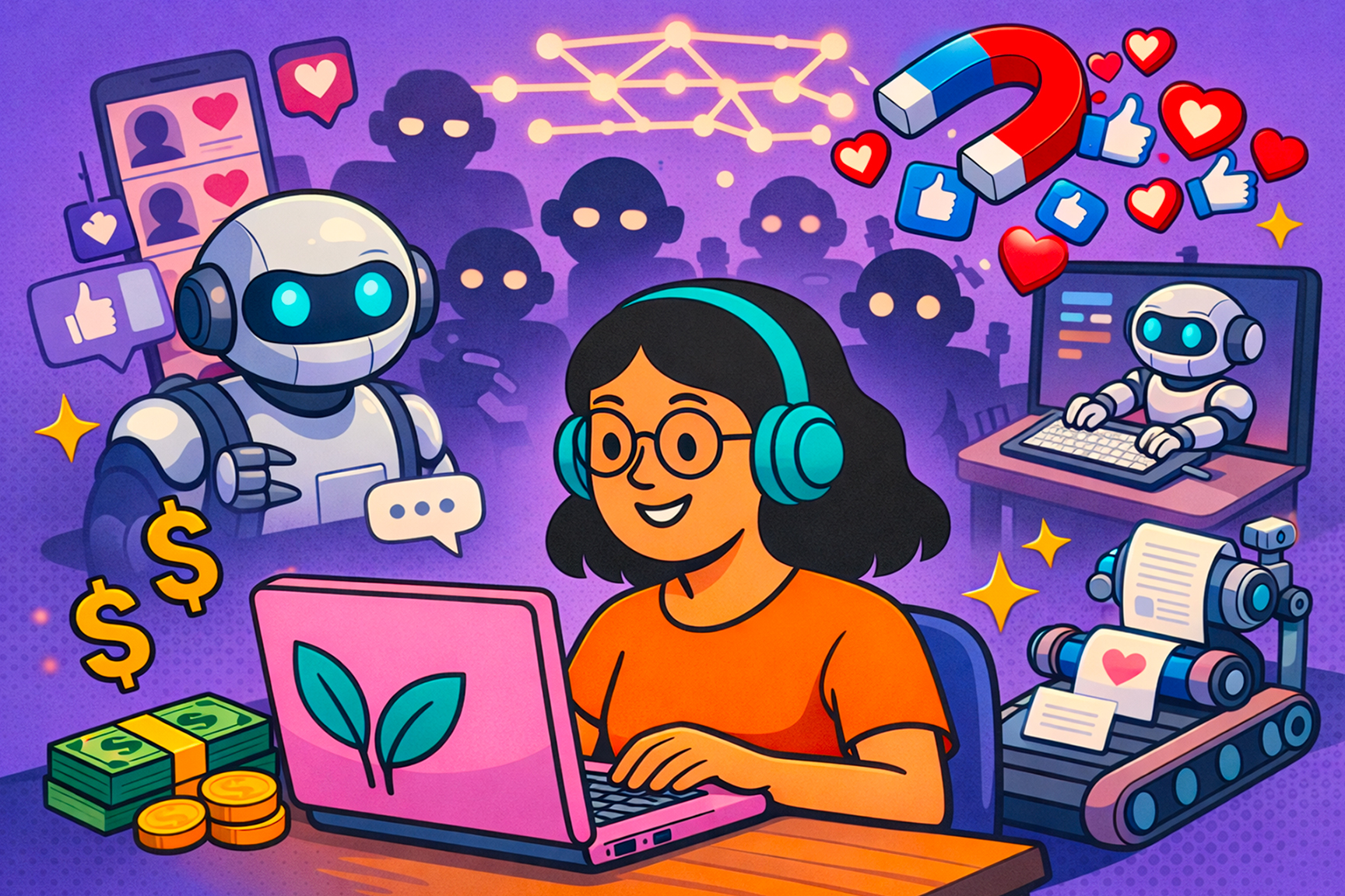 Dead Internet Theory Illustration